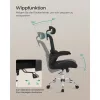 Scaun de birou rotativ, ergonomic, cu spătar din plasă, tetieră, balansoar