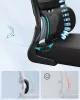 Scaun de birou ergonomic cu husă din plasă respirabilă, negru