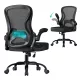 Scaun de birou rotativ, ergonomic, cu spătar din plasă, balansoar, negru