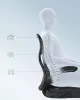 Scaun de birou rotativ, ergonomic, cu spătar din plasă, balansoar, negru