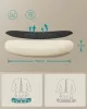 Scaun de birou, ergonomic, din plasă, rabatabil, cu suport lombar căptușit, negru