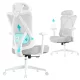 Irodai ergonomikus szék, állítható hálós háttámlával, galambszürke szövet