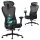 Scaun de birou, ergonomic, cu suport lombar reglabil, negru
