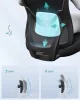 Scaun de birou, ergonomic, cu suport lombar reglabil, negru