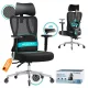 Scaun de birou, ergonomic, suport reglabil, negru cerneală
