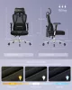 Scaun de birou, ergonomic, suport reglabil, negru cerneală