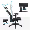 Irodai forgószék, ergonomikus, hálós, állítható fejtámasz, fekete