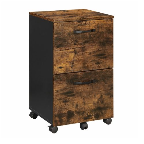 vasagle-dulap-de-birou-cu-sertare-rulant-cu-2-sertare-maro-rustic-42x40x70cm