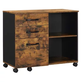 vasagle-dulap-de-birou-cu-sertare-rulant-cu-3-sertare-rafturi-maro-rustic-80x40x66cm