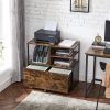 vasagle-dulap-de-birou-cu-sertare-rulant-cu-rafturi-maro-rustic-82x40x75cm