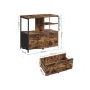 vasagle-dulap-de-birou-cu-sertare-rulant-cu-rafturi-maro-rustic-82x40x75cm