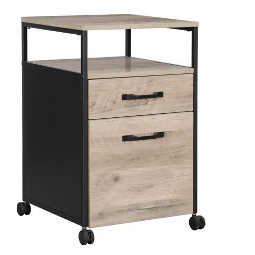 vasagle-dulap-de-birou-cu-sertare-rulant-cu-2-sertare-raft-maro-cenusiu-42x44x66cm