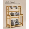 Raft organizator de bucătărie din bambus, 3 niveluri, 41x18.6x53.5 cm