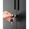 Dulap de depozitare pentru birou, multifuncțional, 2 uși, cu încuietoare, negru 80x40x90cm