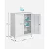 Dulap de depozitare multifuncțional, 2 uși, cu încuietoare, oțel, gri 80x40x90cm