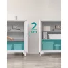 Dulap de depozitare multifuncțional, 2 uși, cu încuietoare, oțel, gri 80x40x90cm