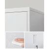 Dulap de depozitare multifuncțional, 2 uși, cu încuietoare, oțel, gri 80x40x90cm