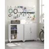 Dulap de depozitare multifuncțional, 2 uși, cu încuietoare, oțel, gri 80x40x90cm