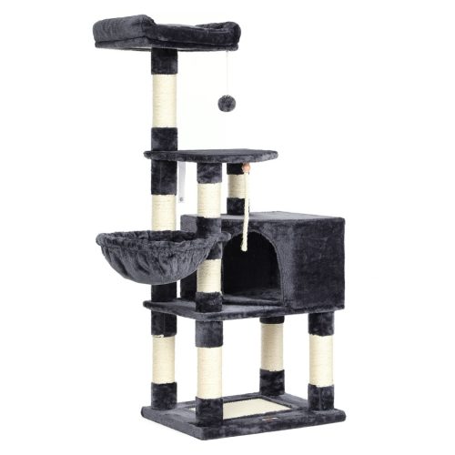 feandrea-stalp-de-zgariat-pentru-pisici-cu-cos-de-odihna-gri-fum-60x45x14cm