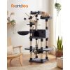 feandrea-stalp-de-zgariat-pentru-pisici-cu-casa-xxl-gri-inchis-50x50x164cm