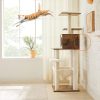 feandrea-stalp-de-zgariat-pentru-pisici-cu-casa-si-hamac-pentru-pisici-maro-55x45x138cm