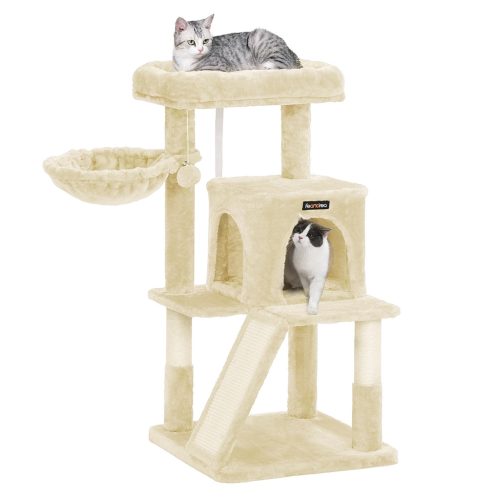 feandrea-stalp-de-zgariat-pentru-pisici-turn-pentru-pisoi-cu-cos-de-odihna-bej-48x48x96cm