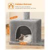 feandrea-stalp-de-zgariat-pentru-pisici-cu-doua-casute-pentru-pisici-gri-84x60x40cm
