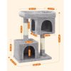 feandrea-stalp-de-zgariat-pentru-pisici-cu-doua-casute-pentru-pisici-gri-84x60x40cm