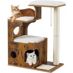 feandrea-stalp-de-zgariat-pentru-pisici-cu-casa-pentru-pisici-maro-rustic-66x42x88cm