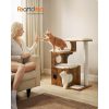 feandrea-stalp-de-zgariat-pentru-pisici-cu-casa-pentru-pisici-maro-rustic-66x42x88cm