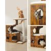 feandrea-stalp-de-zgariat-pentru-pisici-cu-casa-pentru-pisici-maro-rustic-66x42x88cm