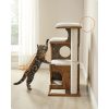feandrea-stalp-de-zgariat-pentru-pisici-cu-casa-pentru-pisici-maro-rustic-66x42x88cm