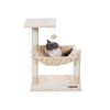 feandrea-stalp-de-zgariat-pentru-pisici-cu-hamac-de-plus-alb-crem-70x50x36cm