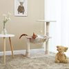 feandrea-stalp-de-zgariat-pentru-pisici-cu-hamac-de-plus-alb-crem-70x50x36cm