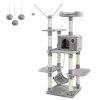feandrea-stalp-de-zgariat-pentru-pisici-turn-pentru-pisici-cu-hamac-gri-154x50x50cm