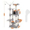 feandrea-stalp-de-zgariat-pentru-pisici-turn-pentru-pisici-cu-hamac-gri-154x50x50cm