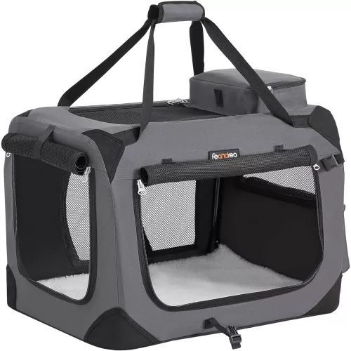 feandrea-geanta-de-transport-pentru-caini-gri-60x42x42cm