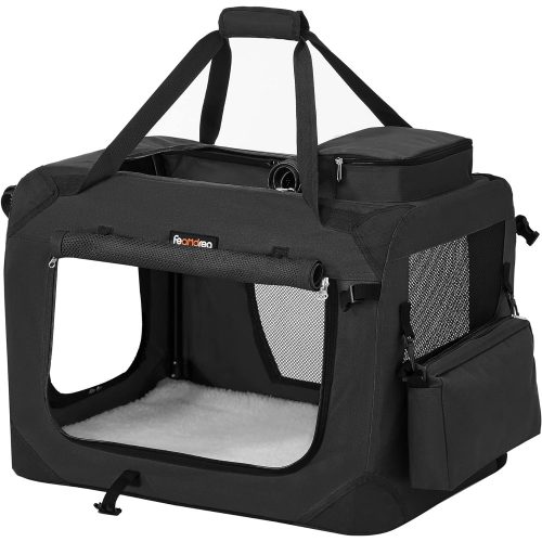 feandrea-geanta-de-transport-pentru-caini-neagra-60x42x42cm