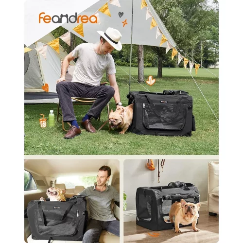 feandrea-geanta-de-transport-pentru-caini-neagra-60x42x42cm