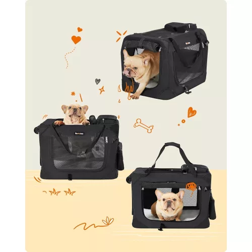 feandrea-geanta-de-transport-pentru-caini-neagra-60x42x42cm