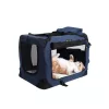 Cușcă de transport pentru câini, pliabilă pentru animale de companie, albastră 70x52x52cm