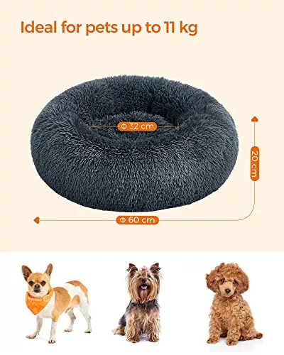 feandrea-pat-pentru-caini-pufos-moale-rotund-60-cm-gri-inchis