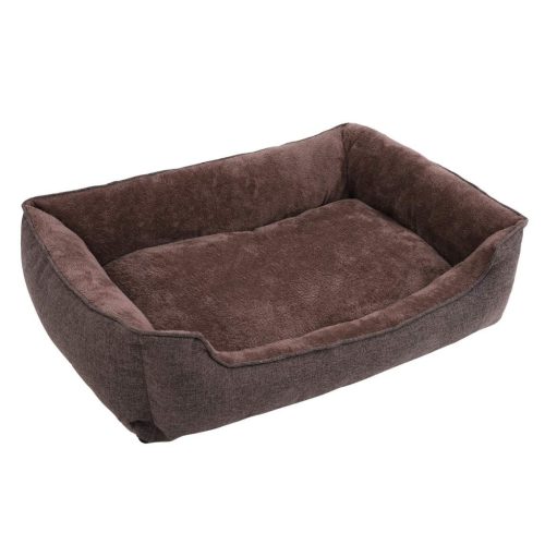 feandrea-pat-pentru-caini-cu-husa-moale-lavabila-pentru-caini-mari-maro-110x75x27cm