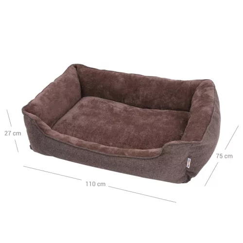 feandrea-pat-pentru-caini-cu-husa-moale-lavabila-pentru-caini-mari-maro-110x75x27cm