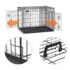 feandrea-cusca-pentru-caini-box-caini-cu-doua-usi-l-neagra-92x57x64cm