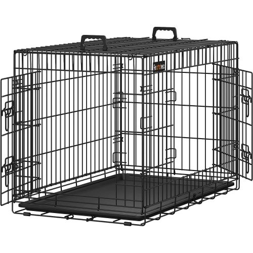 feandrea-cusca-pentru-caini-box-pentru-caini-cu-doua-usi-l-negru-92x57x64cm