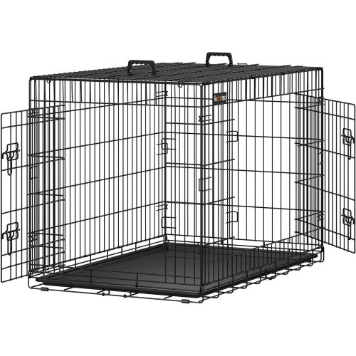 feandrea-cusca-pentru-caini-box-caini-cu-doua-usi-neagra-107x70x77cm
