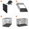 feandrea-custi-pentru-caini-box-caini-cu-doua-usi-xxl-negru-122x74x80cm