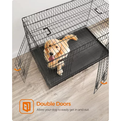 feandrea-custi-pentru-caini-box-caini-cu-doua-usi-negru-122x74x80cm