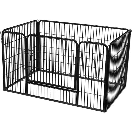 feandrea-gard-pentru-caini-incinta-pentru-caini-negru-122x80x70cm